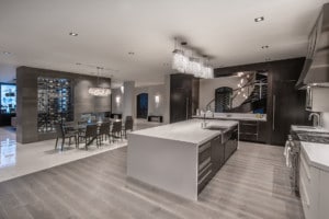 Spacious, gourmet kitchen featuring modern design