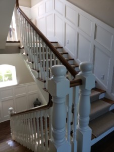 Custom, French country staircase