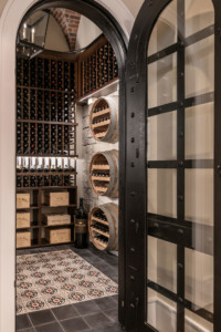 Custom door to wine cellar