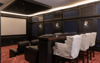 Custom luxury home entertainment area